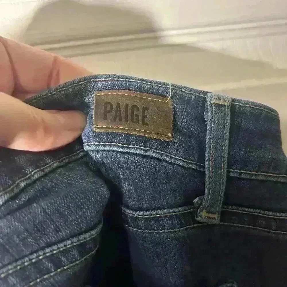 Paige Verdugo Ultra Skinny Size 28 Silas Distressed. Medium/Dark wash. - Picture 9 of 12